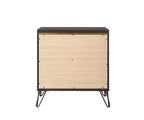 Comodino a 2 cassetti Marrone Scuro, Singolo