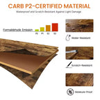 Tavolo Consolle Industriale in Legno Grigio / Rovere Chiaro / Marrone Rustico / Tortora con Cassetto e 2 Ripiani, Montaggio da 1 Persona
