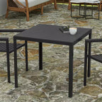 Tavolo da pranzo quadrato nero da esterno per 4 persone