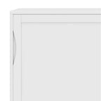 Mobile Contenitore Mid-Century Noce Marrone / Bianco, 2 Ante 3 Cassetti