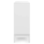 Mobile Contenitore Mid-Century Noce Marrone / Bianco, 2 Ante 3 Cassetti
