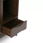 Mobile Contenitore Mid-Century Noce Marrone / Bianco, 2 Ante 3 Cassetti
